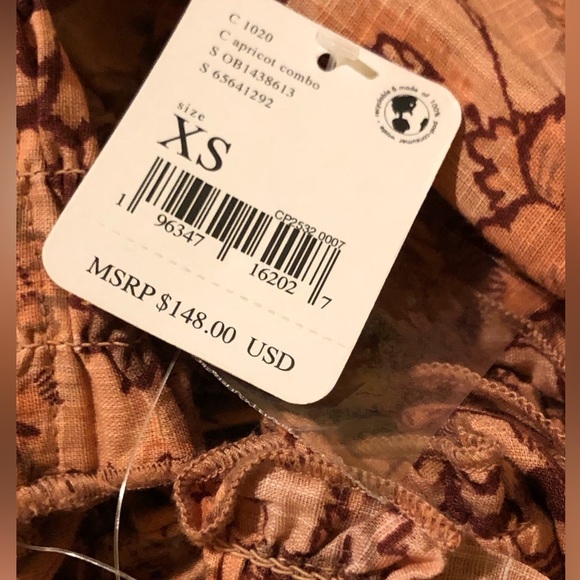 Free people apricot Smock It to Me Mini Dress size XS - Picture 7 of 7